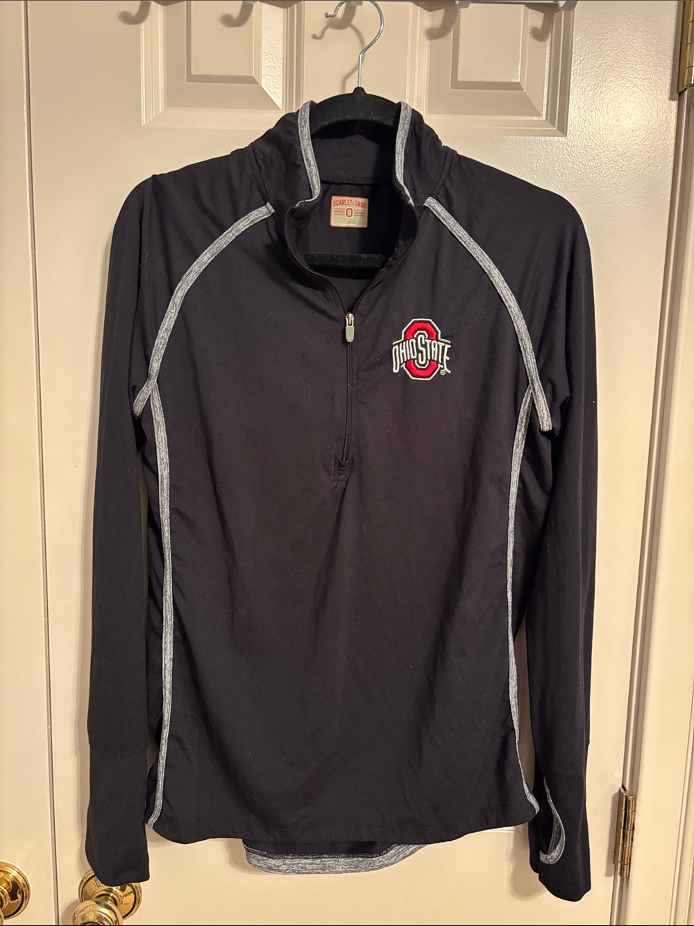 Ohio State Women’s Black Quarter-Zip Pullover Hoodie